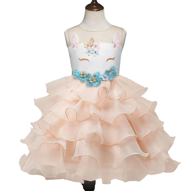 Keelorn Princess Dress Girl Costume 2020 Brand Girls Children Flowers Straight Kids Wedding Dresses for Clothing | Детская одежда и