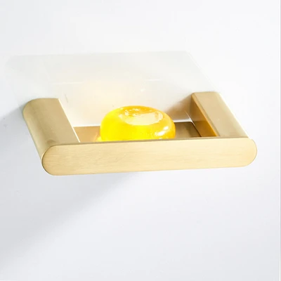 Soap Dish Holder Hongdec роскошный настенный держатель из нержавеющей стали матовый золотой аксессуары для ванной комнаты держатель для полотенец набор для хранения - Цвет: Soap Dish Holder