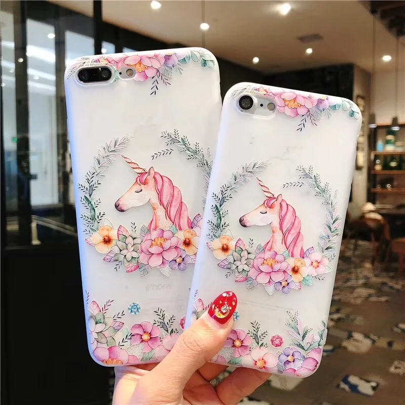 Чехол для iphone X 6 6S plus мягкий силиконовый чехол Boucho 5 5S SE с цветочным рисунком и