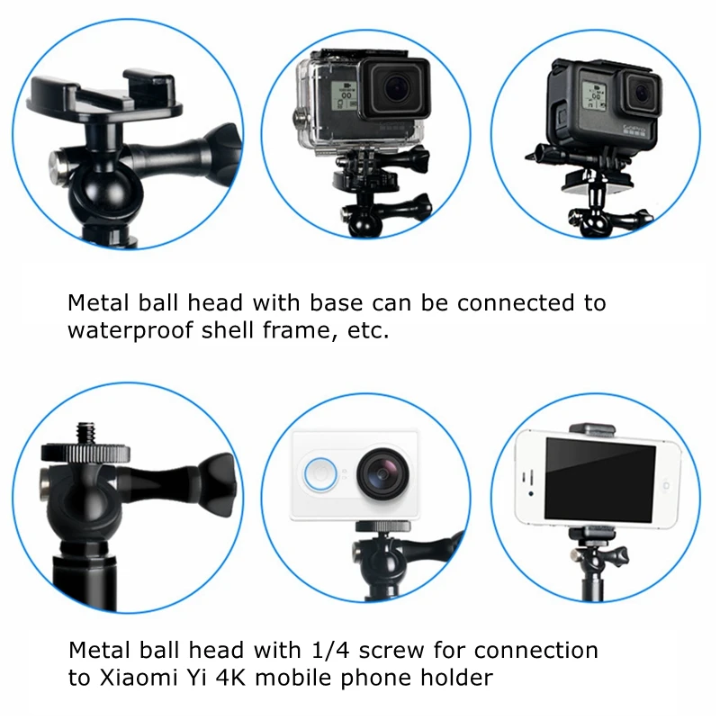 97 см для GoPro Hero 10 9 8 7 6 5 Max селфи-палка монопод с многоугольной шаровой головкой Yi 4K +