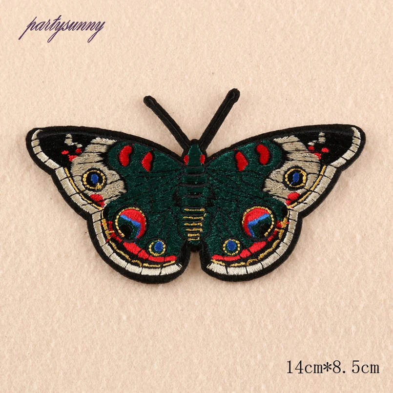 PF Фламинго Бабочка Вышитые Патчи для Одежды Швейные Роуз Цветок Пятно На Платье