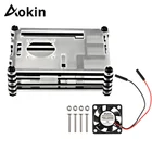 Aokin 9-слойный акриловый чехол для Raspberry Pi 3 с охлаждающим вентилятором