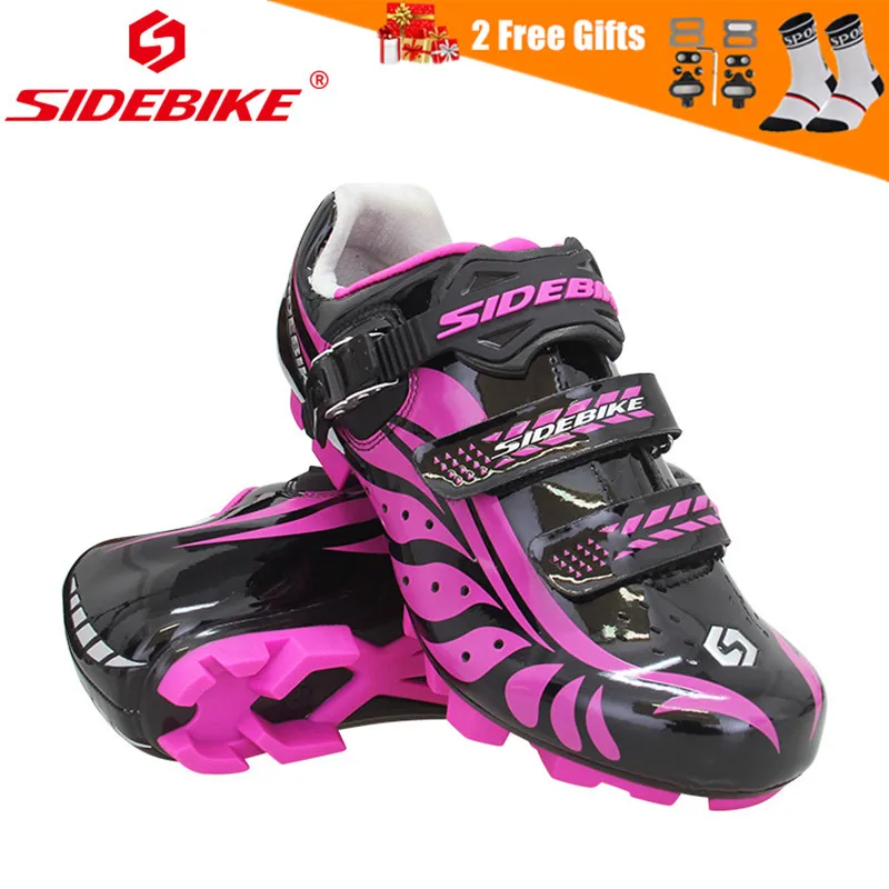 Mountain bike shoes SIDEBIKE Ультралегкая женская обувь для велоспорта MTB дорожный горный велосипед противоскользящая дышащая велосипедная обувь из микрофибры Нейлоновая подошва из ТПУ - Цвет: Mountain bike shoes