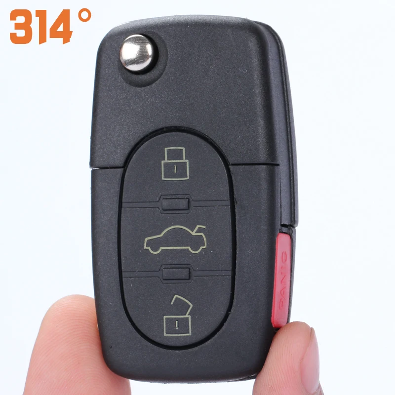 3-кнопочный Автомобильный Дистанционный флип-чехол-брелок для Audi A2 A3 A4 A6 Fob чехол