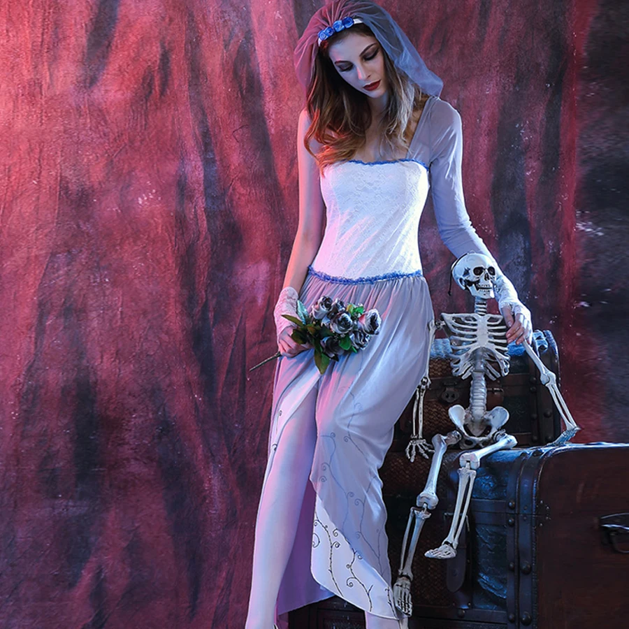 Призрак Труп невесты Хэллоуин костюмы для взрослых женщин 2016 Распродажа Клубная