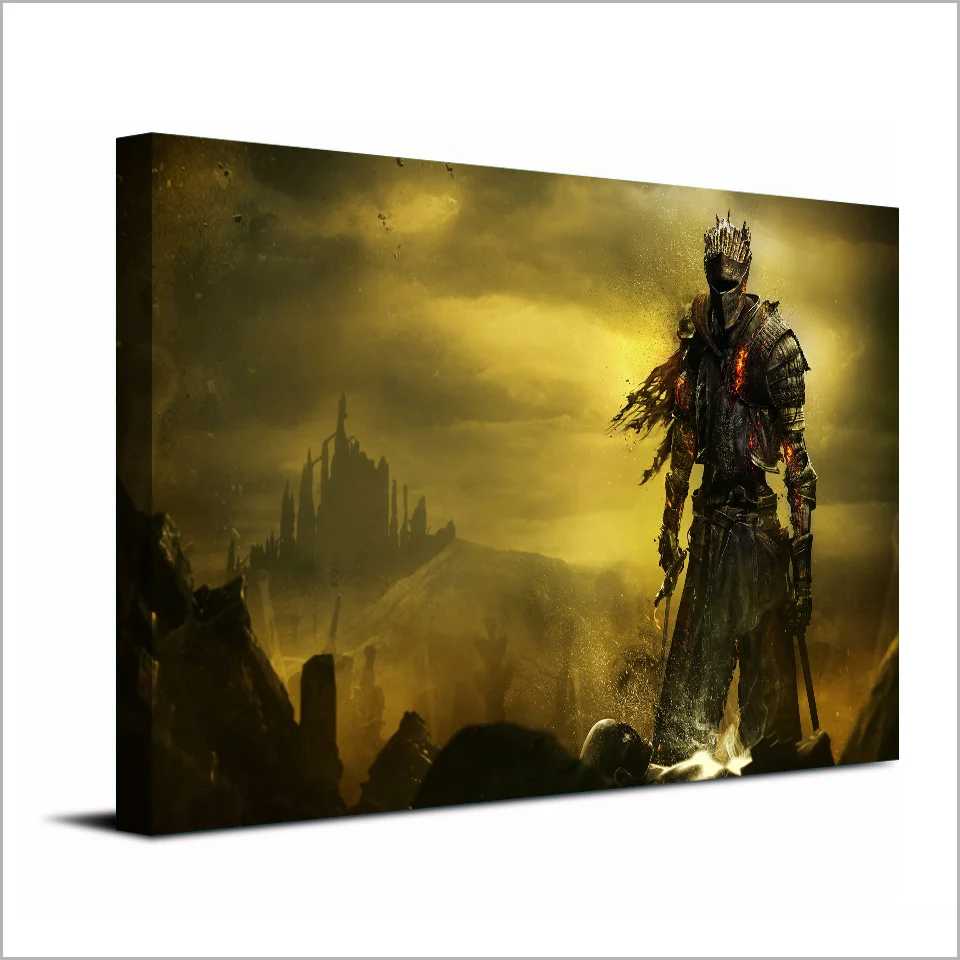 1 шт. Холст Искусство Картина темная душа череп воин HD Печать настенное искусство