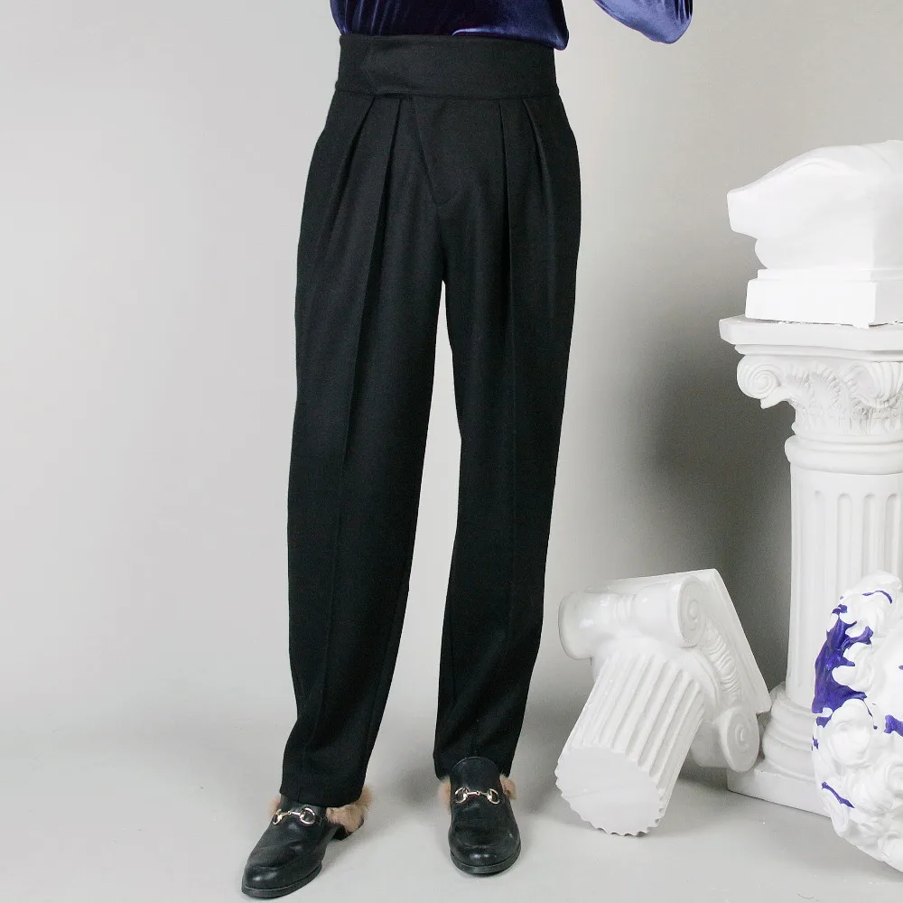 27-46 2022 Men's Clothing GD Hair Stylist Fashion Model Casual High Waist Woolen Harem Pants Plus Size Costumes | Мужская одежда
