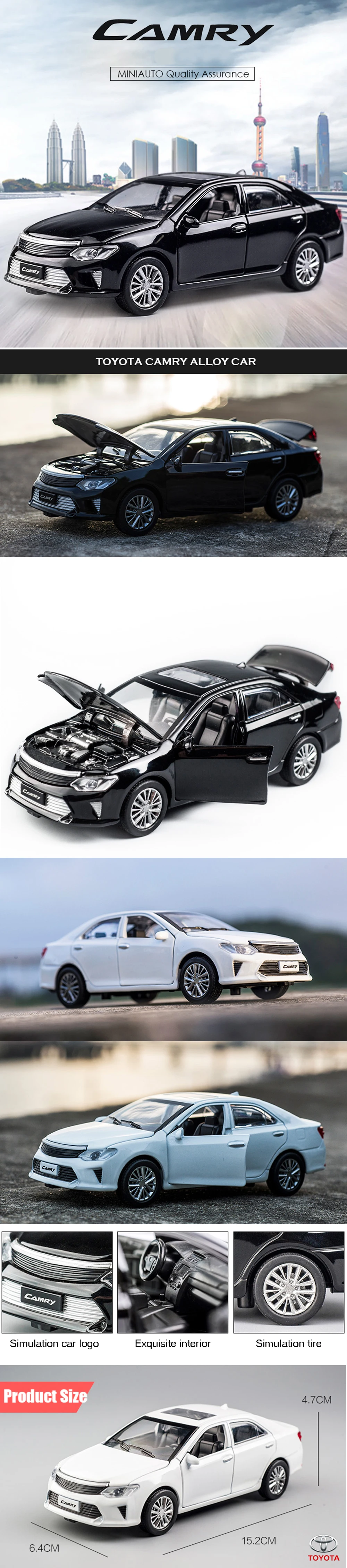 KIDAMI 1:32 сплава Camry отступить литья под давлением модель автомобиля автомобиль игрушки коллекция подарков для детей на Рождество машинки Горячая школьного автобуса