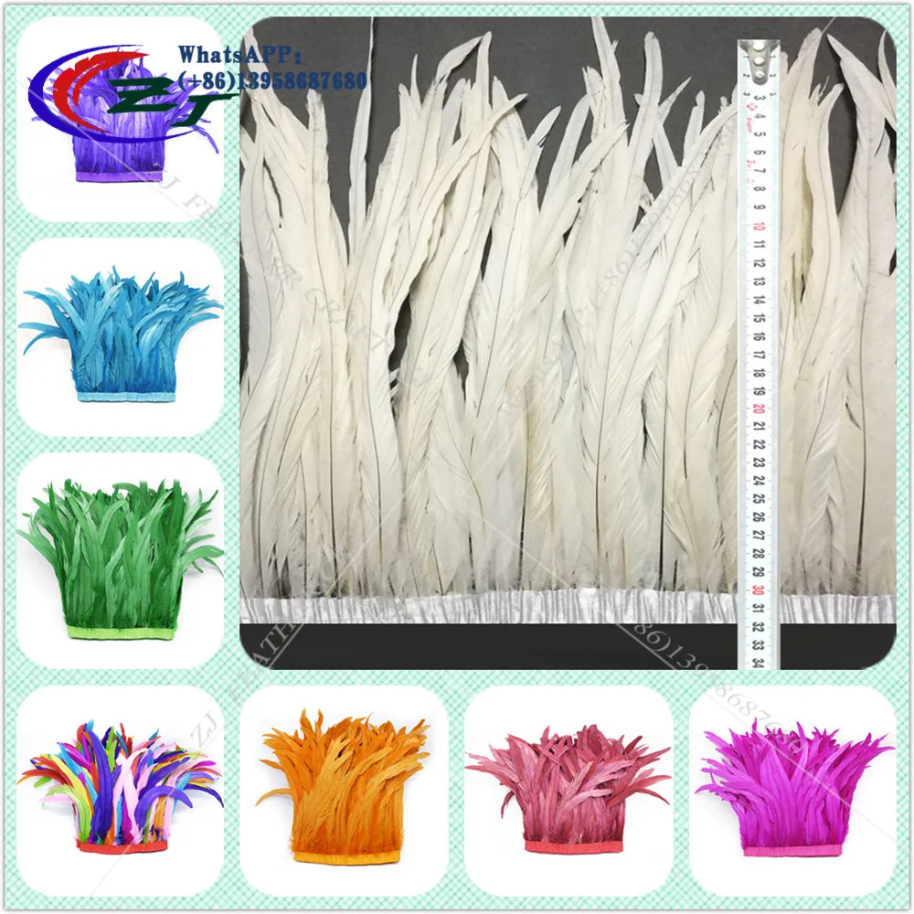 Лента из петушиных перьев, 1 метр, 25-30 см, 39 цветов