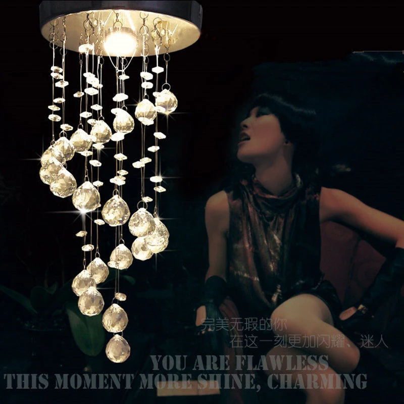 Новый современный K9 хрустальный светодиодный спиральный потолочный светильник