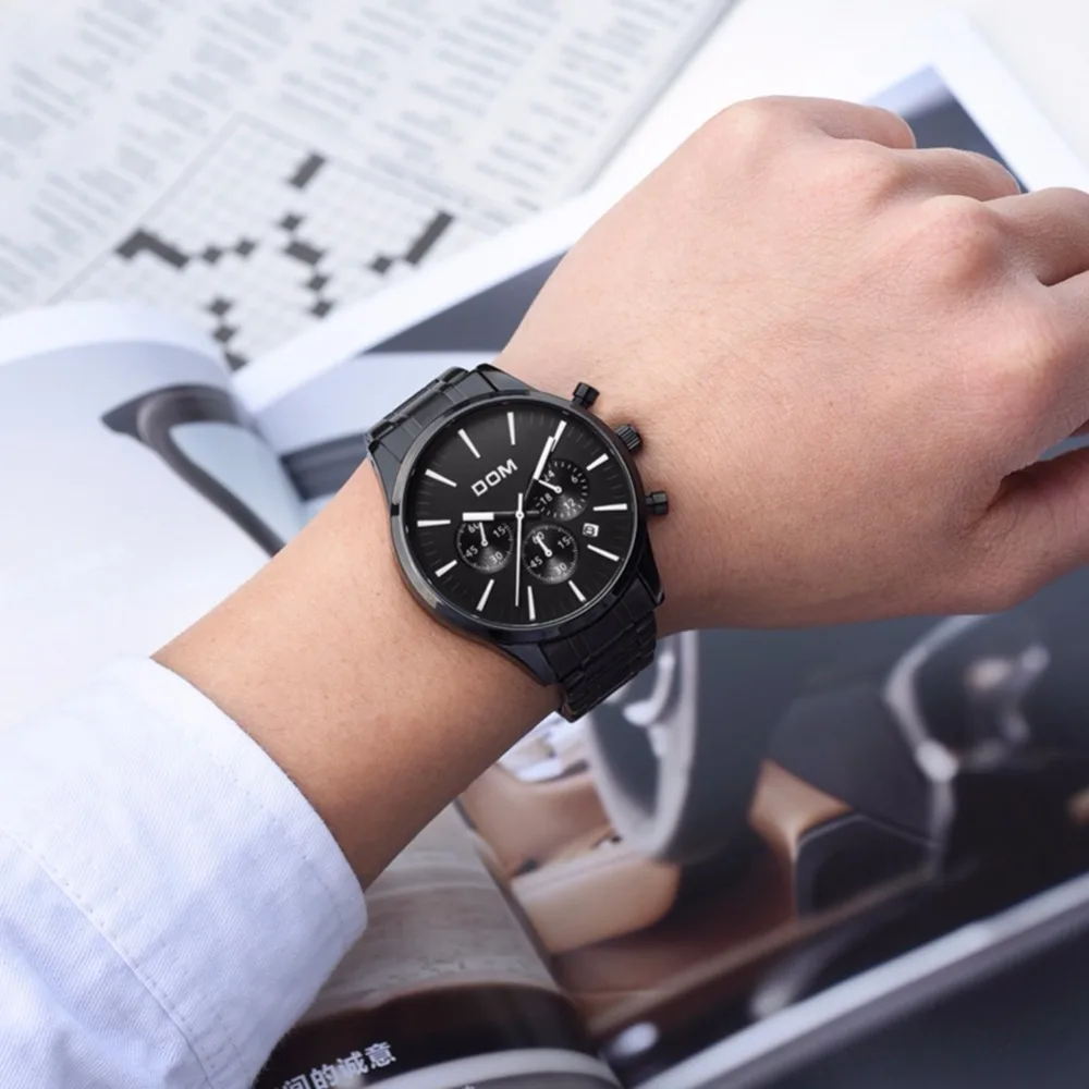 Часы DOM Мужские кварцевые в стиле милитари 2019|Кварцевые мужские часы| |