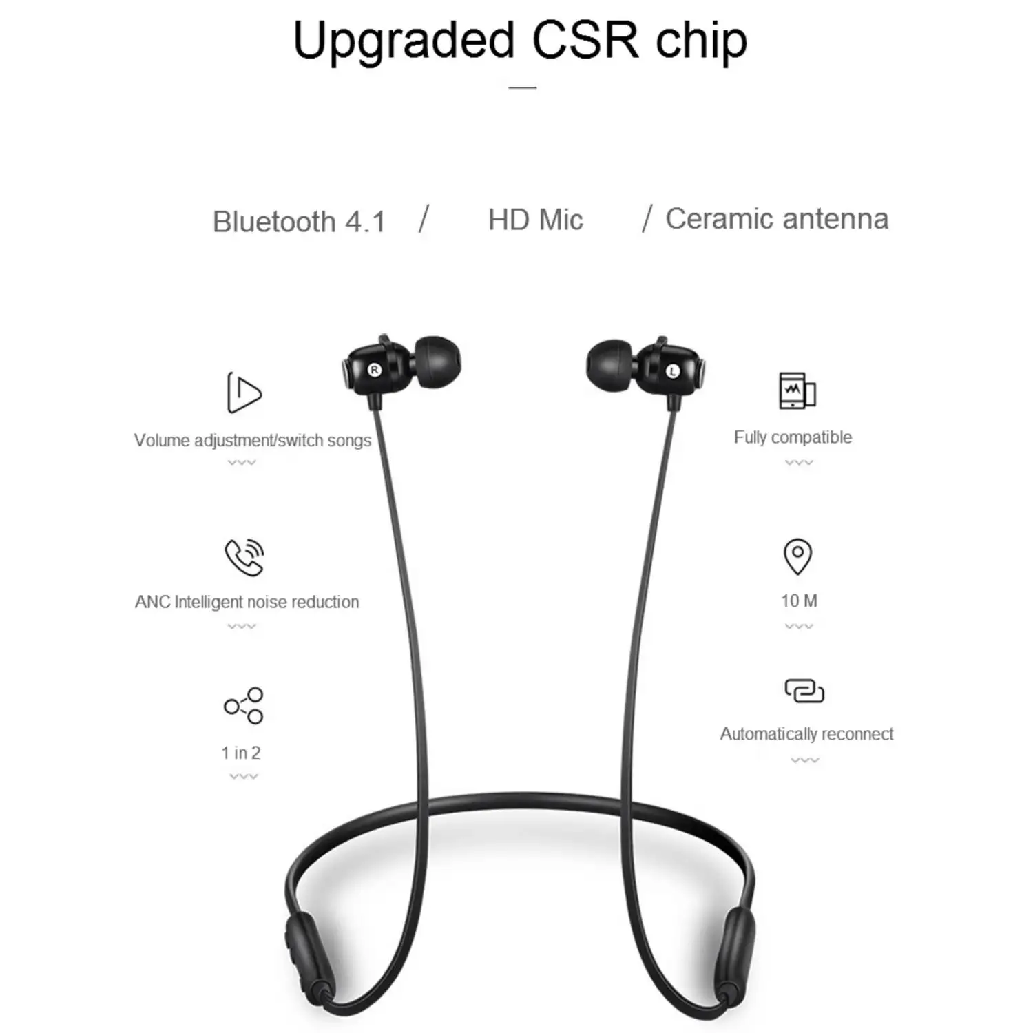 Лидер продаж Новый Bluetooth наушники Беспроводной Спортивные CSR4.1 Earset ухо висит