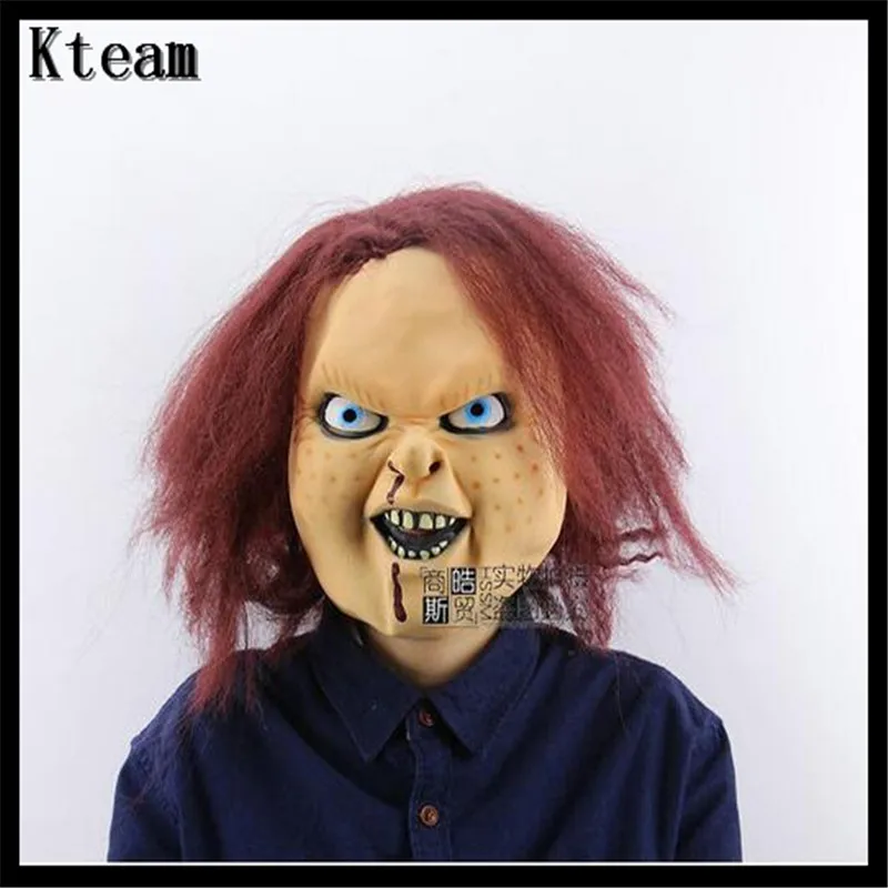 Halloween Scary Mask Bad Boy Purple Lip Adult Costume Fancy Dress Party Chucky Costumes Theater Role Playing Carnival | Дом и сад