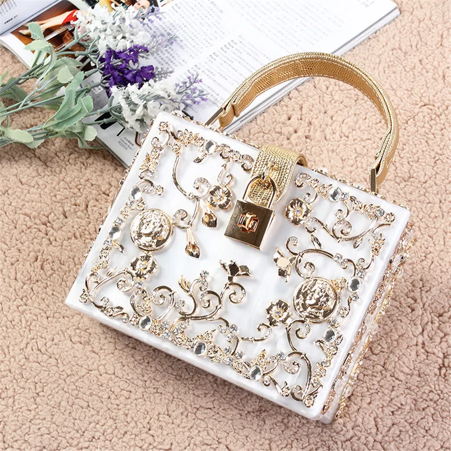 Мода Выпускного Вечера вечерняя сумочка алмаз Сцепления Сумка hollow рельеф