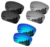 smartvlt 3 pairs polarized sunglasses replacement lenses for oakley scalpel stealth black and silver titanium and ice blue