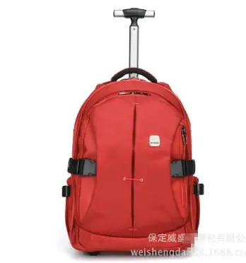 Red 21 Inch Мужские Оксфордские дорожные багажные сумки на колесиках, дорожные сумки на колесиках, женские рюкзаки на колесиках, деловые чемоданы на колесиках - Цвет: Red 21 Inch