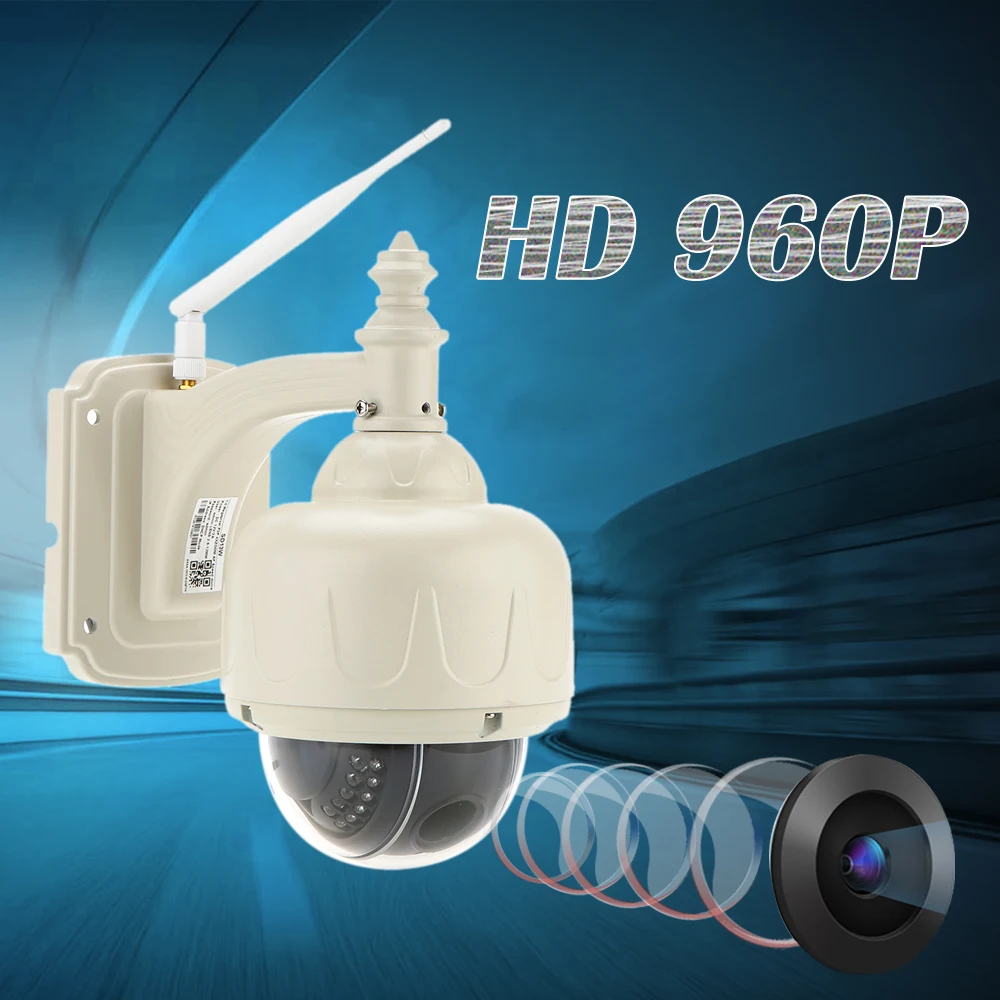 KKmoon®3 5 &quotH.264 HD 960P 2 8-12 мм Автофокус PTZ CCTV камера безопасности беспроводная WiFi IP