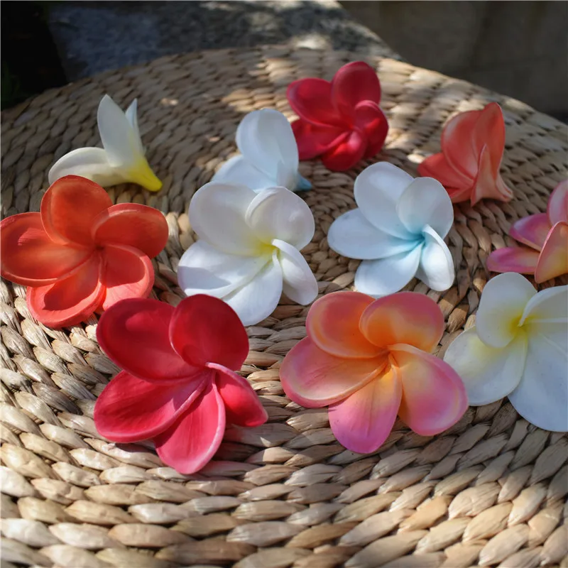 Натуральный настоящий искусственный цветок белый-желтый frangipani Plumerias цветочные головки для украшения торта и свадебных букетов