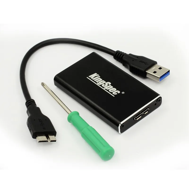 KingSpec 32 Гб 64 Гб SSD 256 ГБ mSATA SSD 500 Гб 1 ТБ мини HDD SATA чехол USB 3,0 HD Жесткий Диск Модуль для планшет Рабочий стол для ноутбука