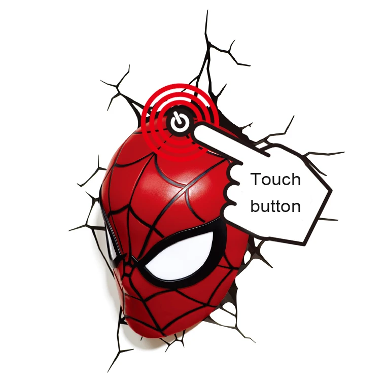 Сенсорная кнопка Marvel Человек-паук 3D свет Homecoming Мини 3D деко Иллюзия ночник настольная лампа для украшения дома