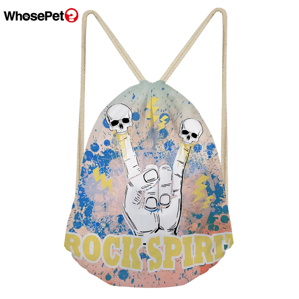 WHOSEPET мультяшный Единорог женские сумки на шнурке рюкзак женский Mochila Escolar Softback
