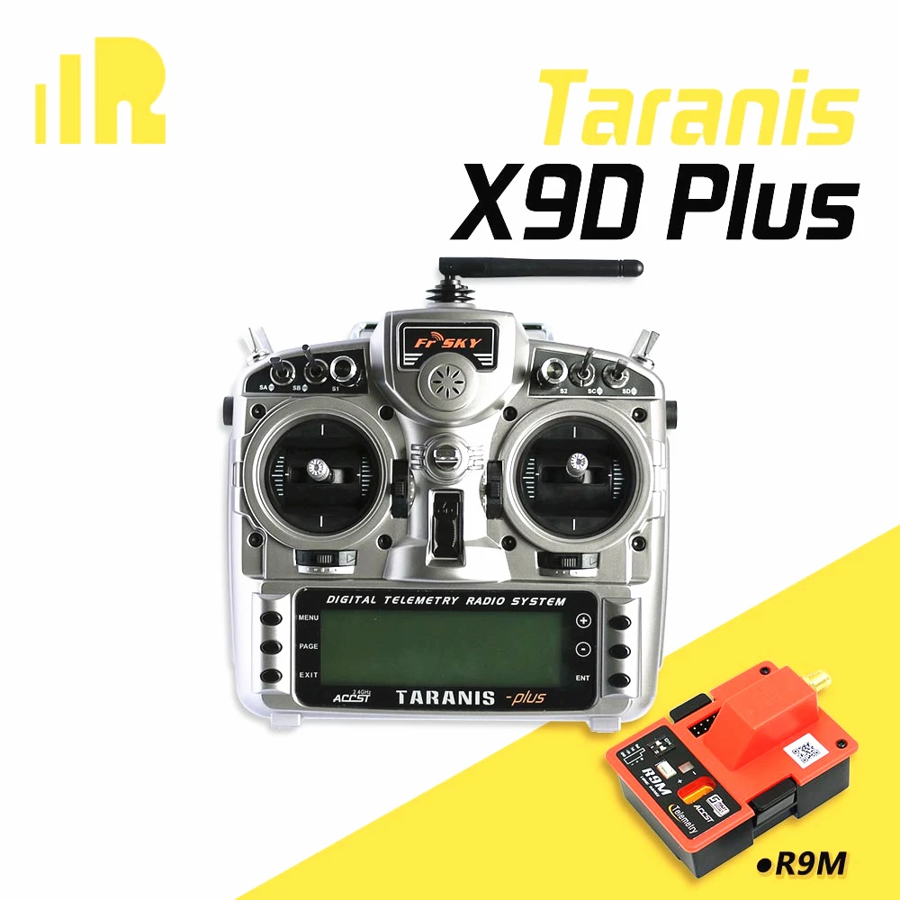FrSky X9D Plus передатчик 2 4G 16CH ACCST Taranis с X8R/R9M батарея картонная посылка для RC