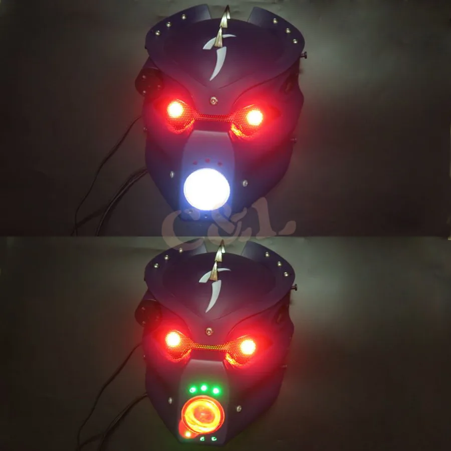 Мотоцикл светодиодный череп передняя фара лампа с кронштейном для Harley Honda Yamaha