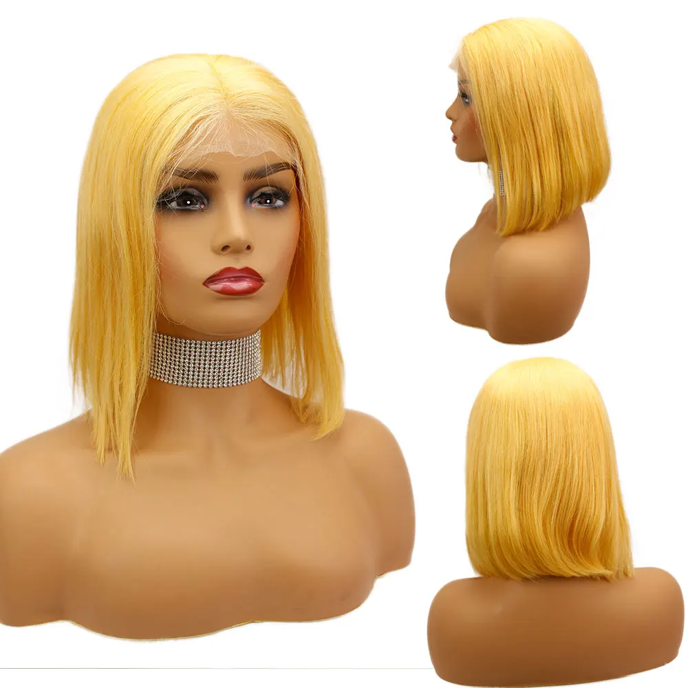 Eseewigs причёска Боб с прямыми волосами красочные парики фронта шнурка человеческих волос синий розовый желтый зеленый парики бразильские волосы remy