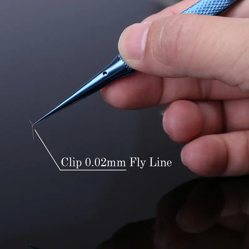 Прецизионный микроскоп из титанового сплава Fly line Пинцет для ремонта отпечатков пальцев для телефона, медный провод, Ремонтный зажим, перемычка 0,15 мм