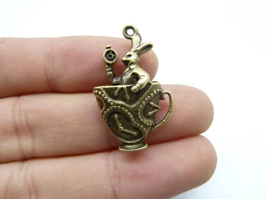 15/30 шт. подвеска кролик|charm pendant|rabbit charmbronze charms pendants |