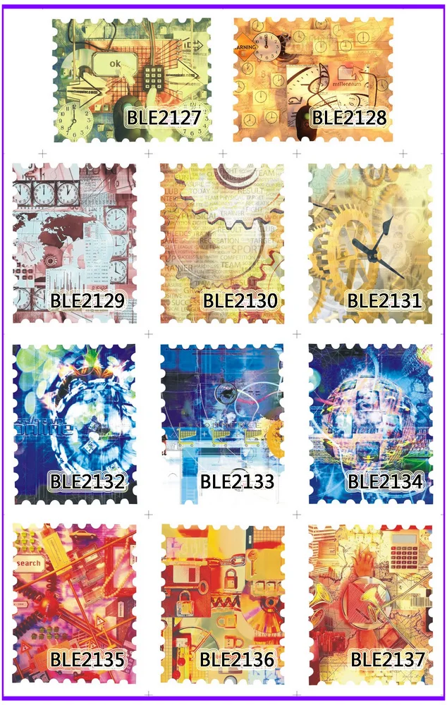 

11 PACK/ LOT WATER DECAL NAIL ART NAIL STICKER FULL PAGE POST GEARS STAMP MACHINE WATCH BLE2127-2137