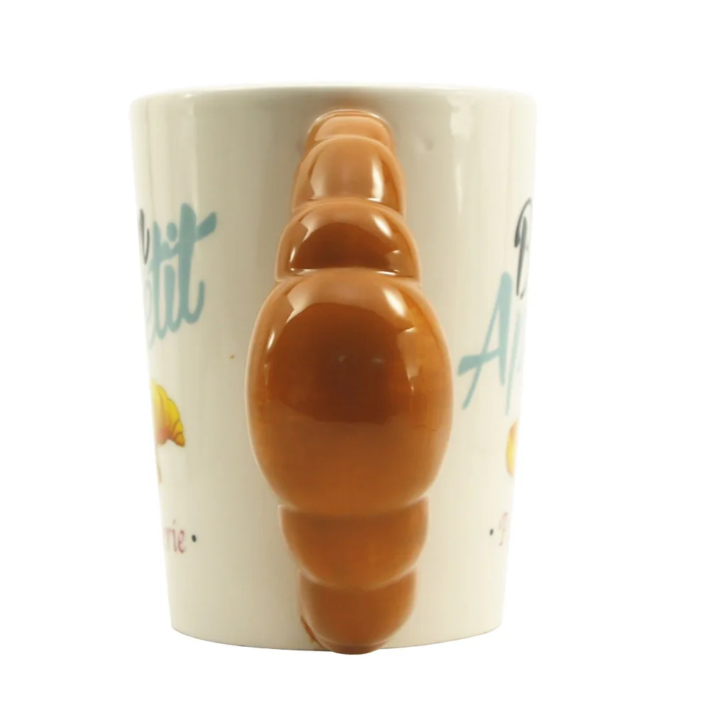 1 шт. кружка в форме запеченного хлеба кофейная с 3d ручкой во французском стиле