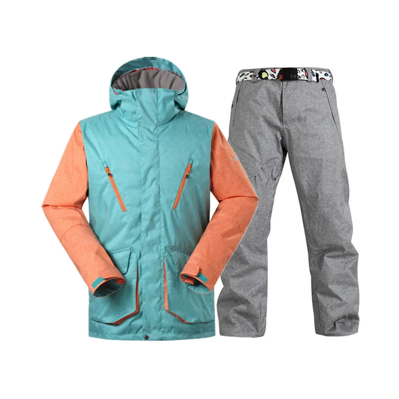 GSOU горнолыжный костюм мужской лыжный лыжи куртка зимний и брюки|ski suits for men|ski suitski