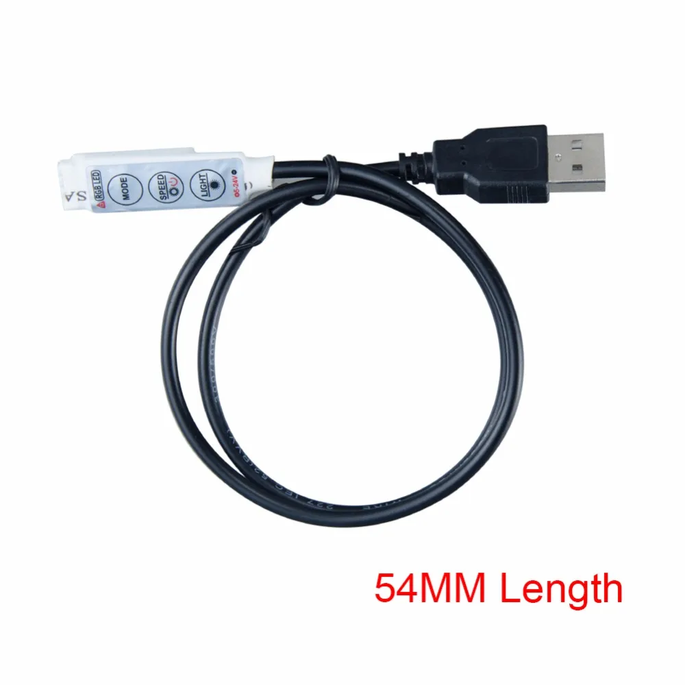 3-кнопочный USB RGB светодиодный контроллер 5-24 В мини диммер интерфейс 4-контактный