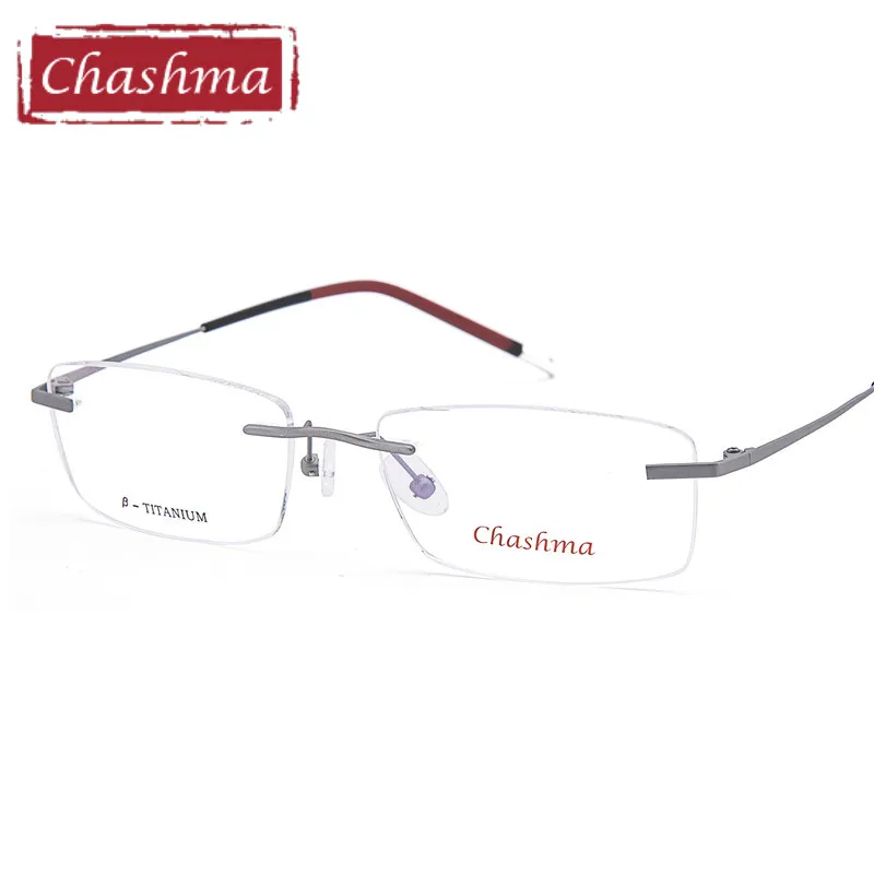 Бренд Chashma, мужские очки высшего качества, без оправы, IP покрытие, не теряет цвет, светильник, чистый титан, гибкие оправы для очков