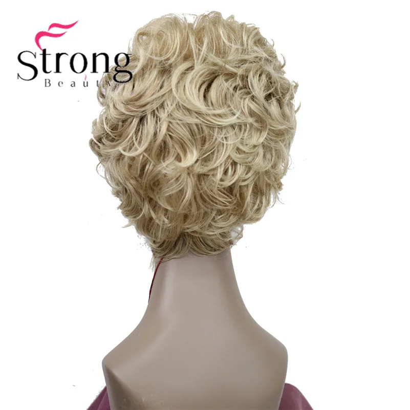 15BT613 StrongBeauty короткий парик из натуральных волн медный красный полный синтетический парик цвета на выбор - Цвет: 15BT613