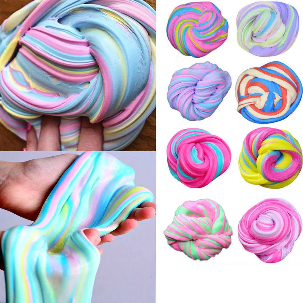 Пушистый Floam Slime Mud IY резиновая губка для детей и взрослых антистрессовая и расслабляющая цветная глиняная игрушка