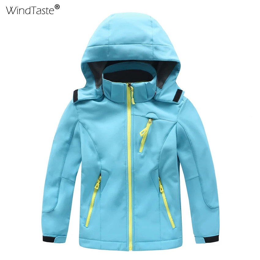WindTaste детское зимнее флисовое пальто для девочек и мальчиков походная ветровка