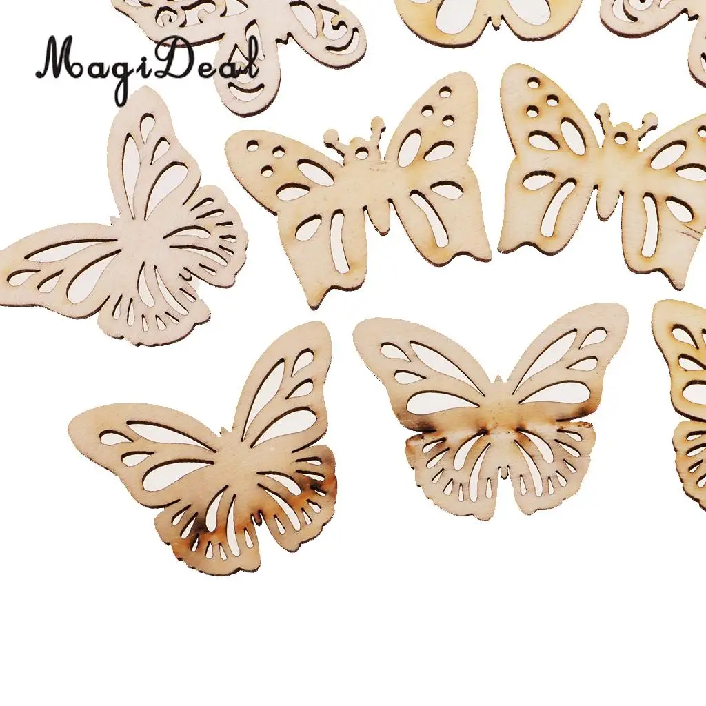10 шт. деревянные бабочки для украшения скрапбукинга | Дом и сад