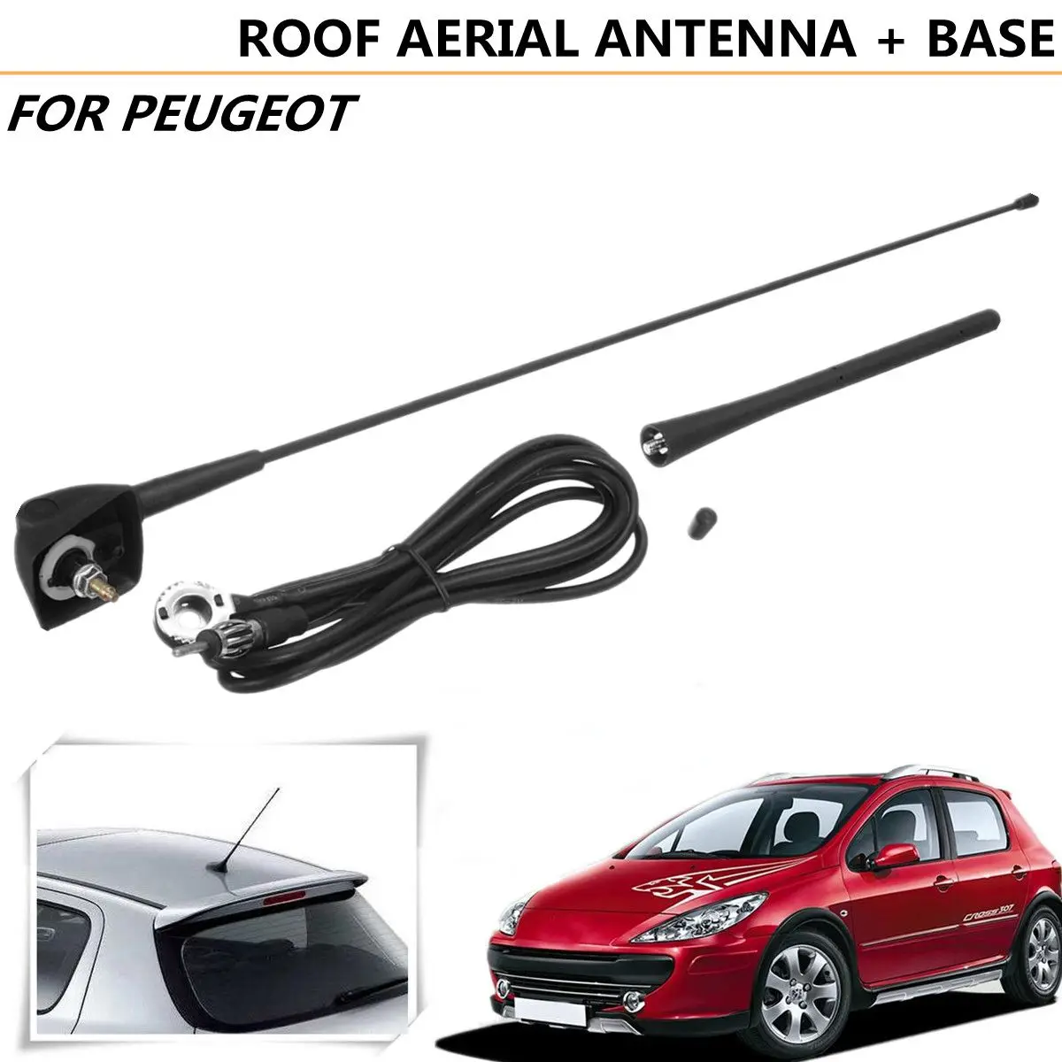 Квадратная антенна на крышу и крепление для Peugeot 106 205 206 306 307 309 406 806|roof antenna|roof mount