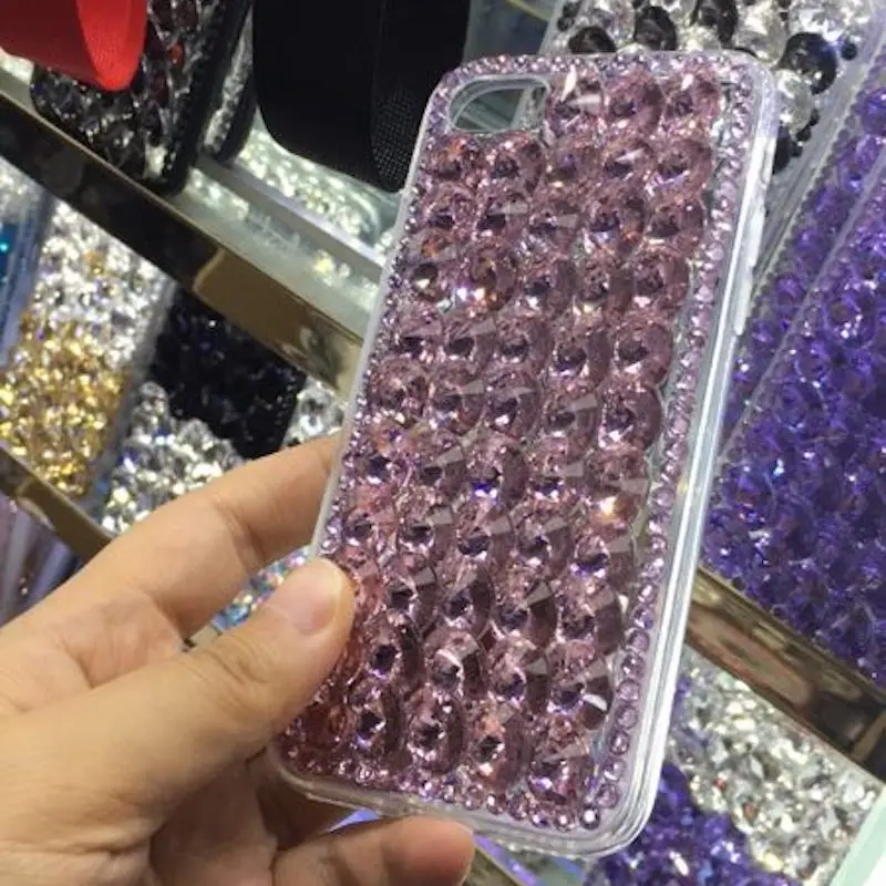 Мягкий чехол со стразами для iPhone 6 s 7 8 plus X XS max XR Samsung galaxy s6 s7 edge s8 s9 note 5 9| |