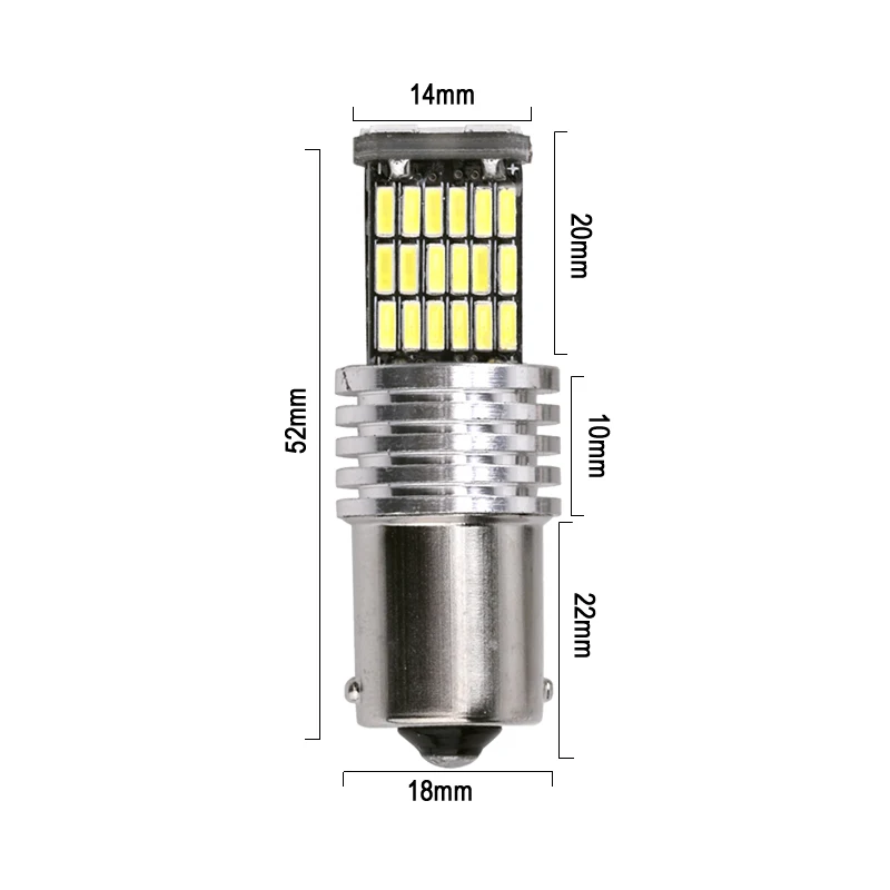 1 шт. автомобильная светодиодная лампа Ba15s 1156 P21W PY21W 12V Bay15D 1157 4014SMD 6500K 950Lm |