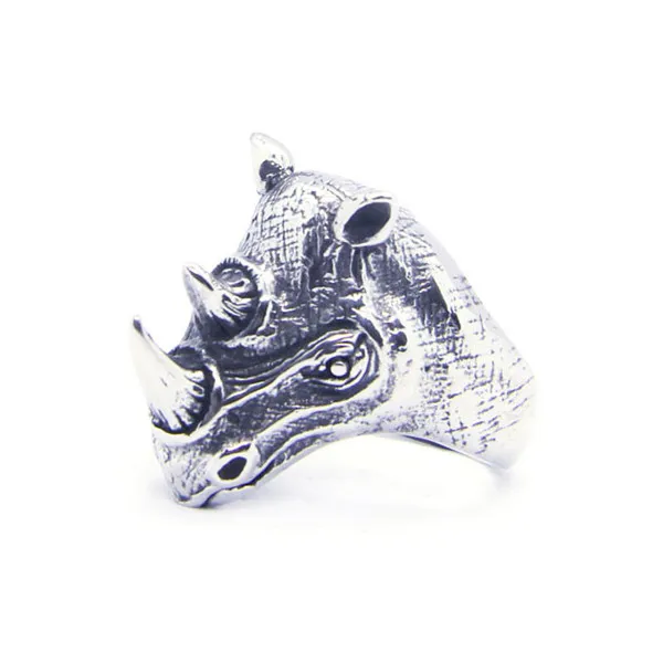 Rhinoceros Ring 316L Stainless Steel Hot Mens Polishing Punk Cool Animal | Украшения и аксессуары