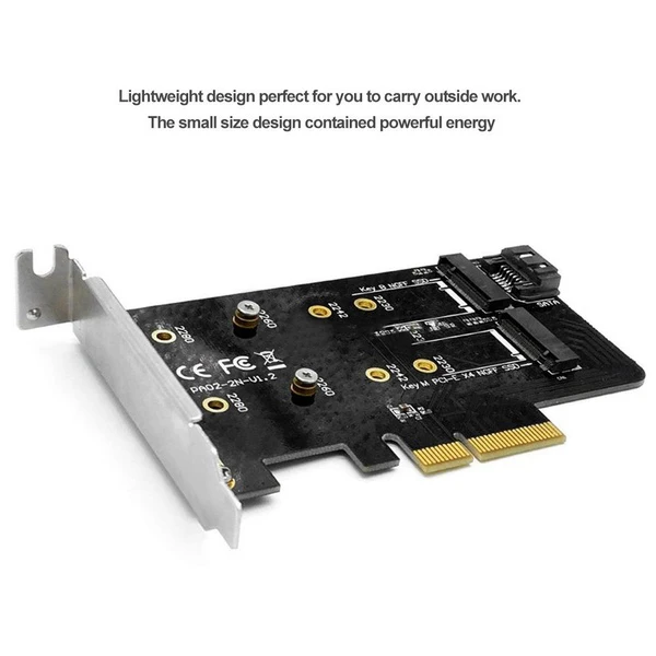 Pa02 Rtk Ngff M.2 конвертер PCI E адаптер Pci X4 к Ssd для 2280 мм B ключ + M черный| |