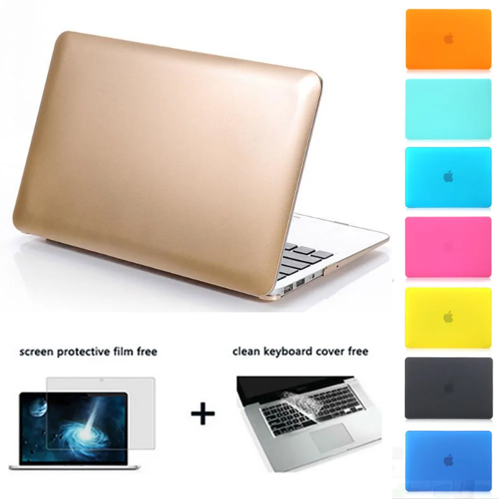 3 в 1 матовый золотой чехол для ноутбука + два подарка Macbook pro 13 15 air 11 retina ноутбук с