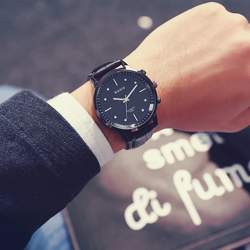 Часы наручные BASID мужские/женские кварцевые спортивные модные повседневные