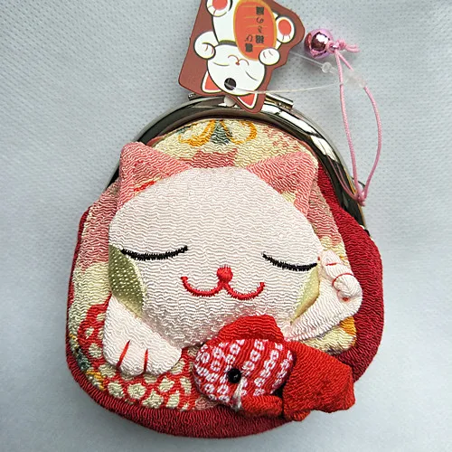 M170 милый женский кошелек Lucky Cat разнообразие изображений Zero кошелек тканевый Кошелек для монет Холщовая Сумка для женщин студенческий подарок - Цвет: 1