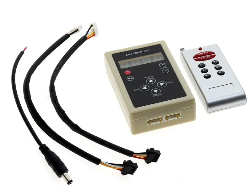 Only Controller Dream color Magic IC 6803 Светодиодная лента RGB 5050 20 м 30 м 10 м 5 м водонепроницаемый IP67 133 Изменение+ IC6803 RF контроллер+ адаптер питания - Emitting Color: Only Controller