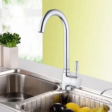 SHAI  304 stainless steel Single Handle Single Hole Kitchen Faucet Mixers Sink Tap Kitchen Faucet Modern Hot and Cold Water