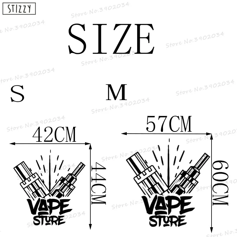 Настенная Наклейка stizzy Современная Vapeshop обои для окна Vaping логотип